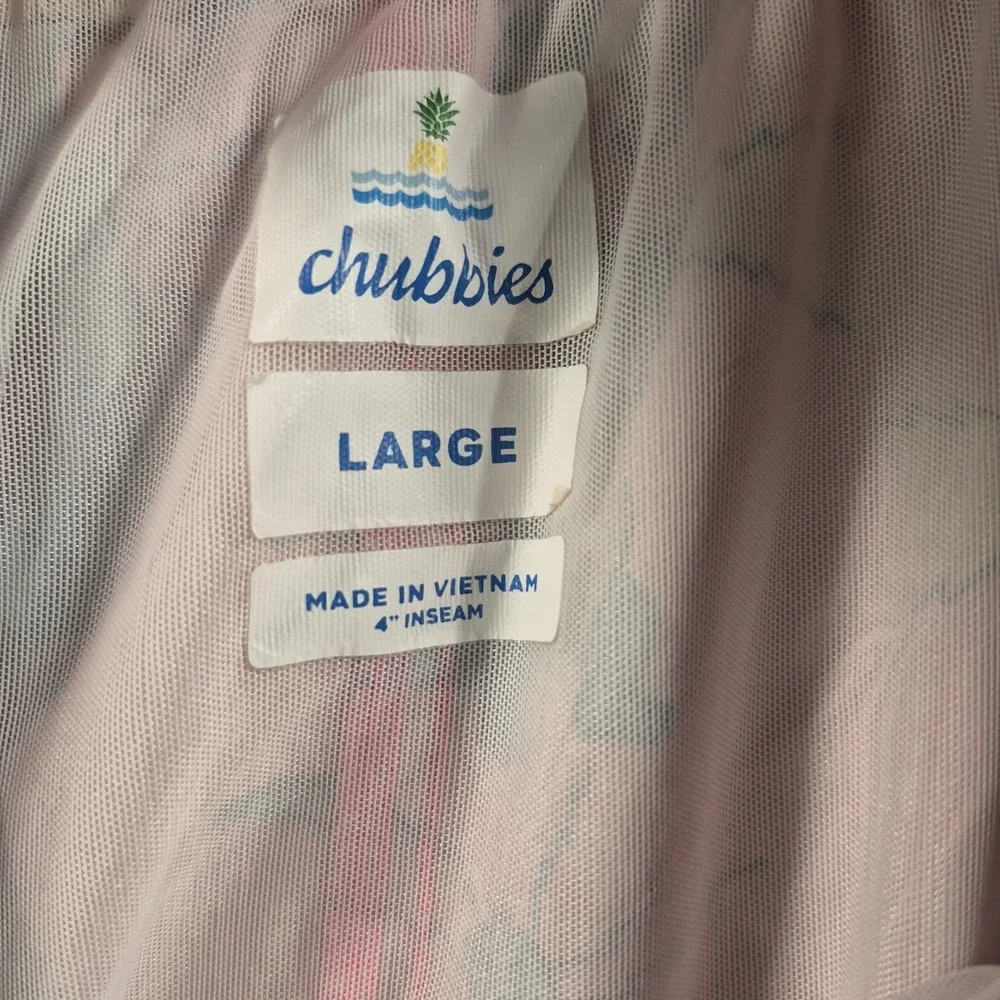 Chubbies Hear Me Roar Godzilla Dino Stretch Swim Trunks Men's Swim Shorts Large